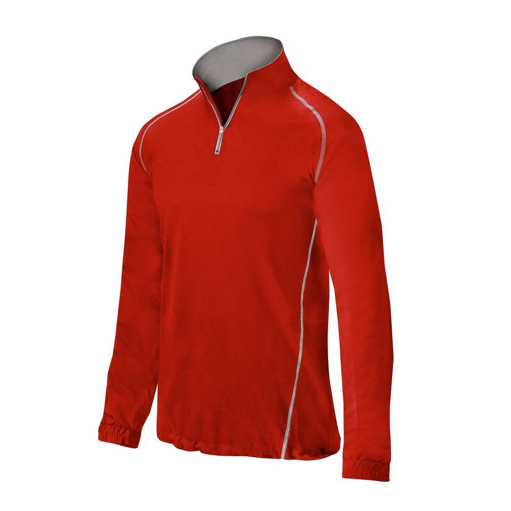 Mizuno Men's Comp 1/4 Zip Batting Jacket Red (350570-HST)